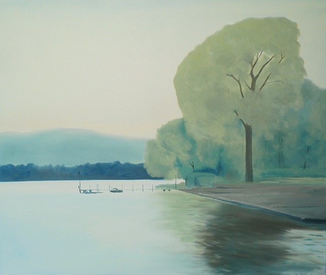 'Morgens früh am Zürichhorn'  Öl 100x120cm  Till Strassen 2007